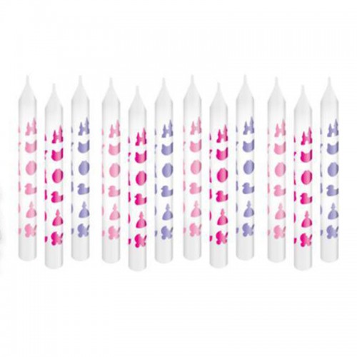 Velas Princesas Rosa e Lilás